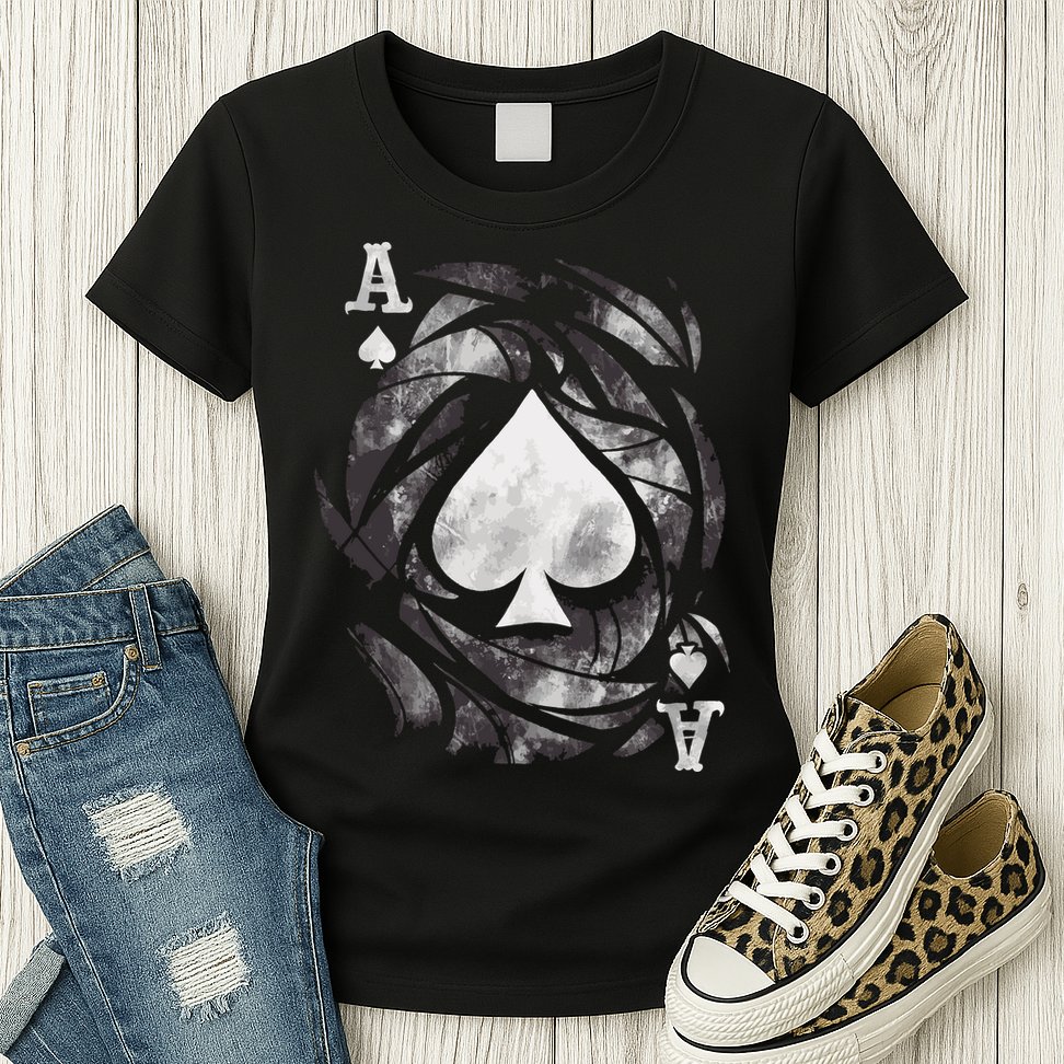 Grunge Ace Of Spades Womens T-Shirt