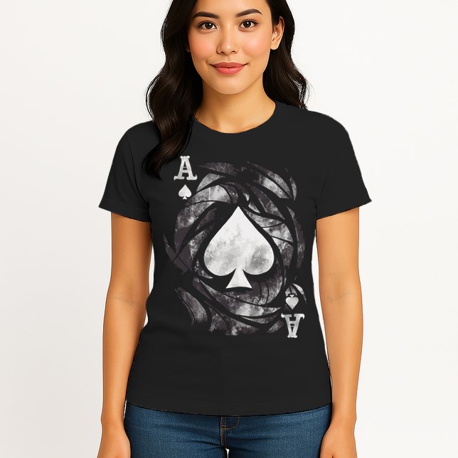 Grunge Ace Of Spades Womens T-Shirt