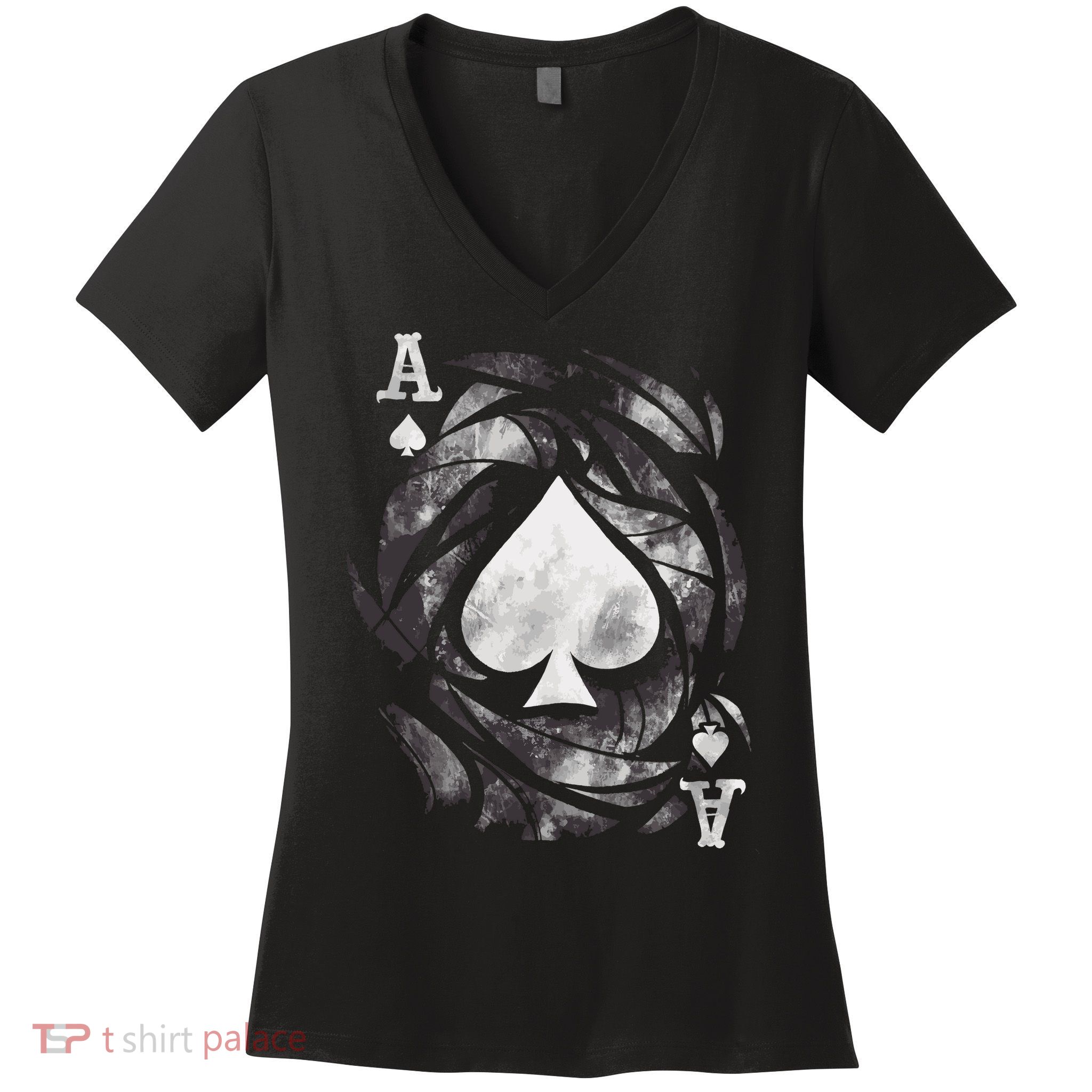 Grunge Ace Of Spades Women's V-Neck T-Shirt