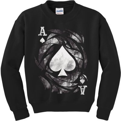 Grunge Ace Of Spades Kids Sweatshirt