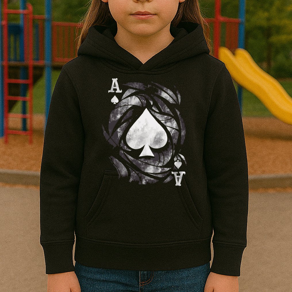 Grunge Ace Of Spades Kids Hoodie
