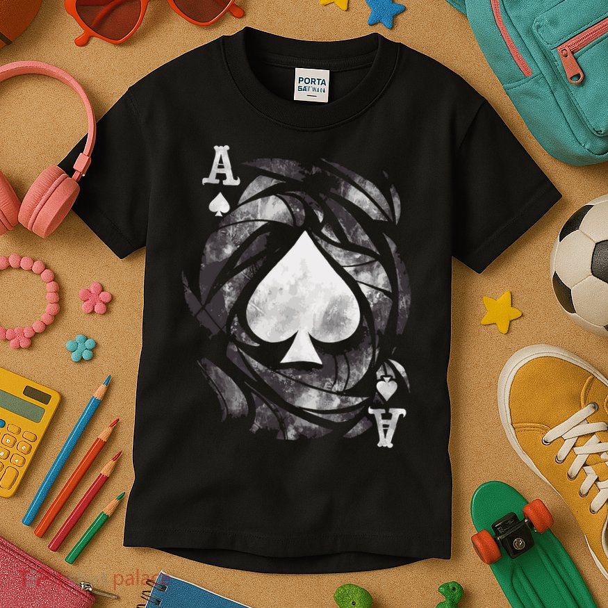 Grunge Ace Of Spades Kids T-Shirt