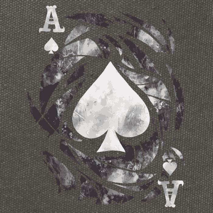 Grunge Ace Of Spades Cotton Canvas Backpack