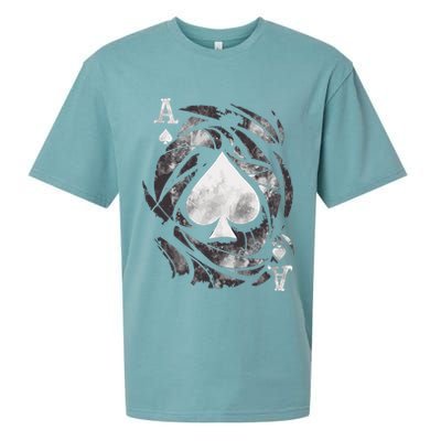 Grunge Ace Of Spades Sueded Cloud Jersey T-Shirt