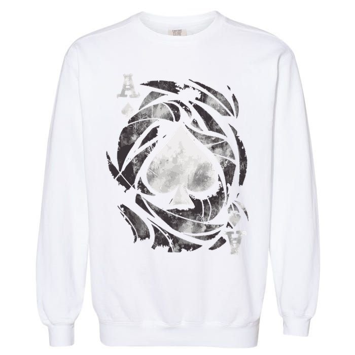 Grunge Ace Of Spades Garment-Dyed Sweatshirt