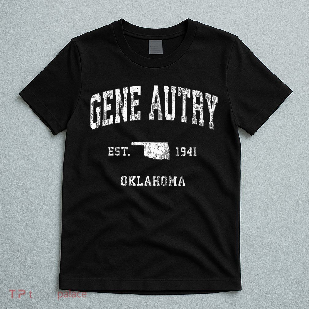 Gene Autry Oklahoma Ok Vintage Athletic Sports Design T-Shirt