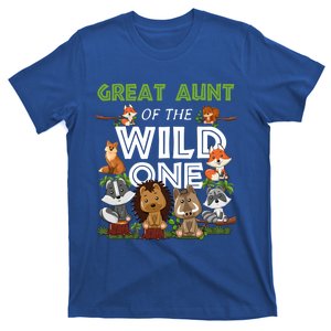 Great Aunt Of The Wild One Zoo Birthday Woodland Animals Gift T-Shirt