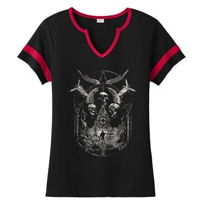 Gothic Aesthetic Occult Unholy Grunge Emo Punk Ladies Halftime Notch Neck Tee