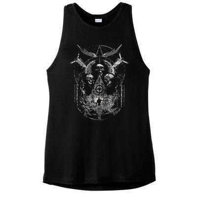 Gothic Aesthetic Occult Unholy Grunge Emo Punk Ladies PosiCharge Tri-Blend Wicking Tank