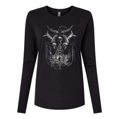 Gothic Aesthetic Occult Unholy Grunge Emo Punk Womens Cotton Relaxed Long Sleeve T-Shirt