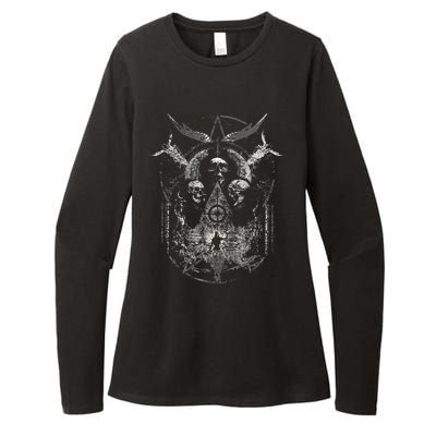 Gothic Aesthetic Occult Unholy Grunge Emo Punk Womens CVC Long Sleeve Shirt