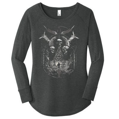 Gothic Aesthetic Occult Unholy Grunge Emo Punk Women's Perfect Tri Tunic Long Sleeve Shirt