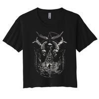 Gothic Aesthetic Occult Unholy Grunge Emo Punk Women's Crop Top Tee