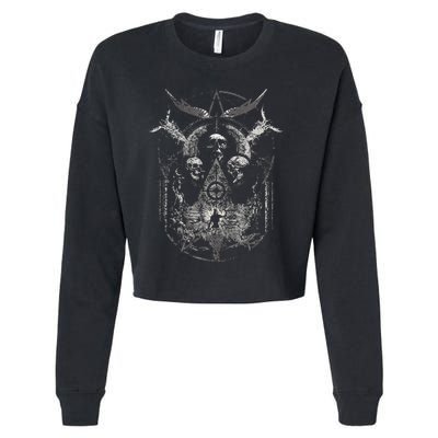 Gothic Aesthetic Occult Unholy Grunge Emo Punk Cropped Pullover Crew