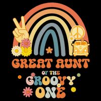 Great Aunt of the Groovy One Rainbow Boho Birthday Party Backpack