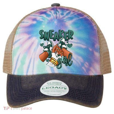 Girl Afro Oxidized Green 4s Matching Legacy Tie Dye Trucker Hat
