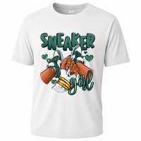 Girl Afro Oxidized Green 4s Matching Cooling Performance Crew T-Shirt