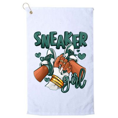 Girl Afro Oxidized Green 4s Matching Golf Towel