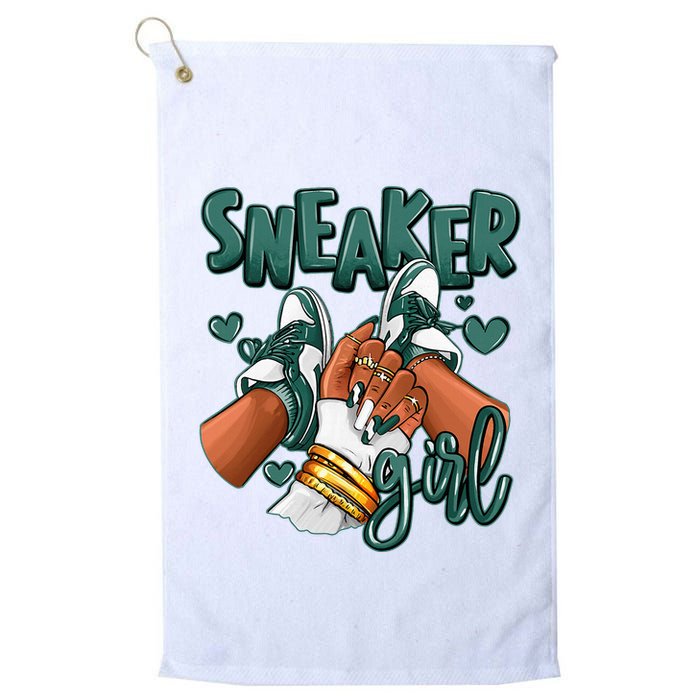 Girl Afro Oxidized Green 4s Matching Golf Towel