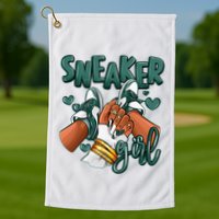 Girl Afro Oxidized Green 4s Matching Golf Towel