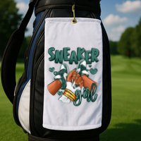 Girl Afro Oxidized Green 4s Matching Golf Towel
