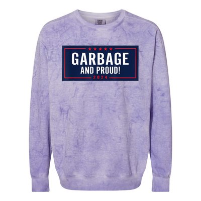 Garbage And Proud Colorblast Crewneck Sweatshirt