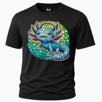 Gamer Axolotl Polka Dot Video Games Day Headphone Cooling Performance Crew T-Shirt