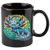 Gamer Axolotl Polka Dot Video Games Day Headphone 11oz C Handle Ceramic Mug