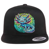 Gamer Axolotl Polka Dot Video Games Day Headphone Flat Bill Trucker Hat