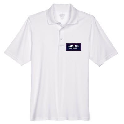 Garbage And Proud Funny Presidential Election Campaign Humor 2024 Gift Men's Origin Performance Pique Polo