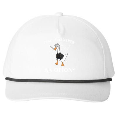 Goose Astarion Peace Was An Never Option Snapback Five-Panel Rope Hat