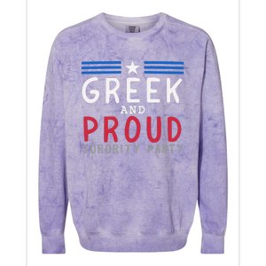 Greek And Proud Women Sorority Party Pro Kamala Harris Colorblast Crewneck Sweatshirt