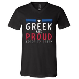 Greek And Proud Women Sorority Party Pro Kamala Harris V-Neck T-Shirt