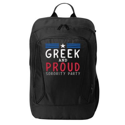 Greek And Proud Women Sorority Party Pro Kamala Harris City Backpack