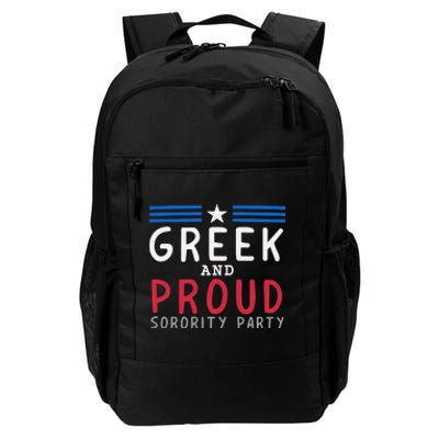 Greek And Proud Women Sorority Party Pro Kamala Harris Daily Commute Backpack