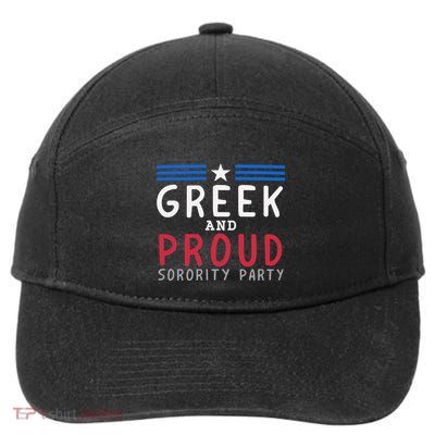 Greek And Proud Women Sorority Party Pro Kamala Harris 7-Panel Snapback Hat