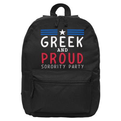 Greek And Proud Women Sorority Party Pro Kamala Harris 16 in Basic Backpack