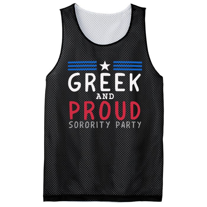 Greek And Proud Women Sorority Party Pro Kamala Harris Mesh Reversible Basketball Jersey Tank