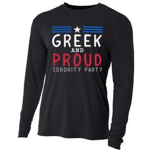 Greek And Proud Women Sorority Party Pro Kamala Harris Cooling Performance Long Sleeve Crew