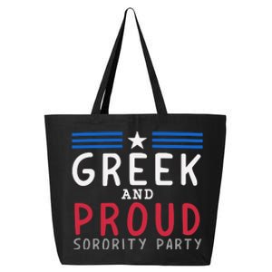 Greek And Proud Women Sorority Party Pro Kamala Harris 25L Jumbo Tote