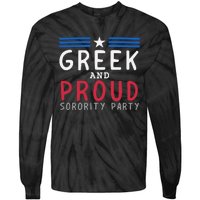 Greek And Proud Women Sorority Party Pro Kamala Harris Tie-Dye Long Sleeve Shirt