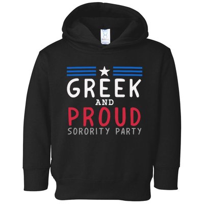 Greek And Proud Women Sorority Party Pro Kamala Harris Toddler Hoodie