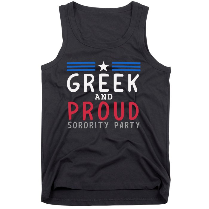 Greek And Proud Women Sorority Party Pro Kamala Harris Tank Top