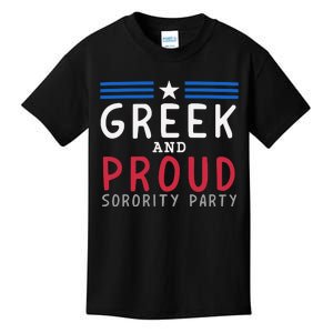 Greek And Proud Women Sorority Party Pro Kamala Harris Kids T-Shirt