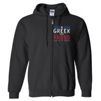 Greek And Proud Women Sorority Party Pro Kamala Harris Full Zip Hoodie