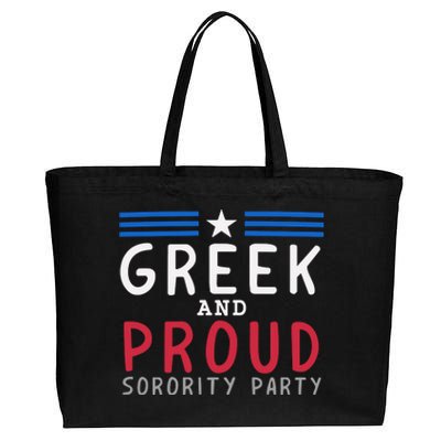 Greek And Proud Women Sorority Party Pro Kamala Harris Cotton Canvas Jumbo Tote