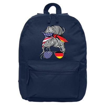 German American Patriot Grown Proud Girl Flag 16 in Basic Backpack