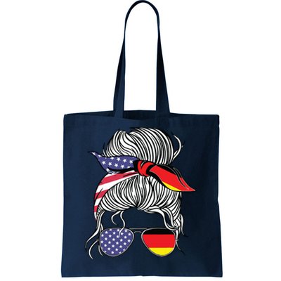 German American Patriot Grown Proud Girl Flag Tote Bag