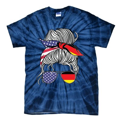 German American Patriot Grown Proud Girl Flag Tie-Dye T-Shirt