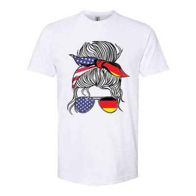 German American Patriot Grown Proud Girl Flag Softstyle® CVC T-Shirt